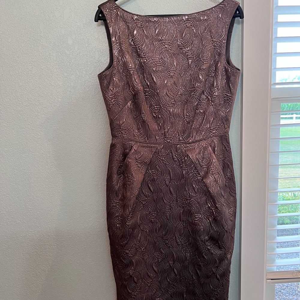 Banana Republic boatneck metallic cocktail dress